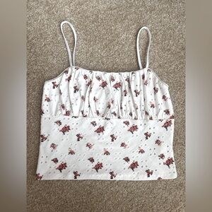 Faded Rose Women's Floral Crop Top Size Large